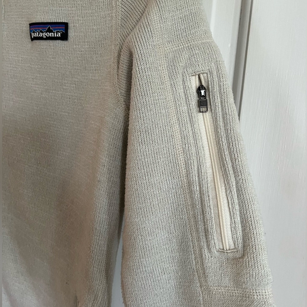 Patagonia Women’s better sweater size small knit zip fleece in light green/grey - Picture 3 of 9